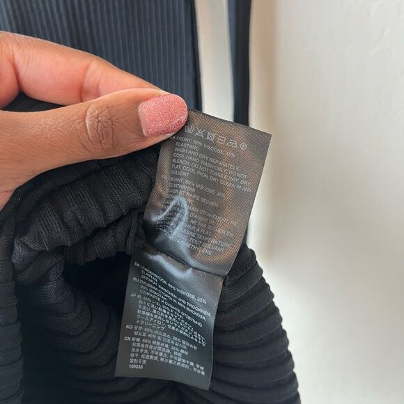 Toteme Dress Ribbed Knit Black Long Sleeve Orville Midi Dress‎ Size Medium - Picture 12 of 13